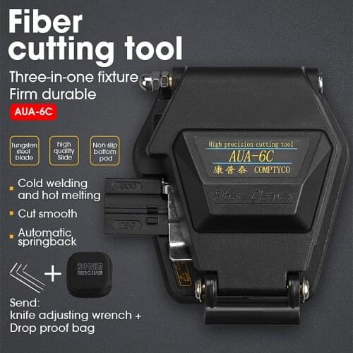Fiber cleaver AUA-6C cable cutting knife FTTH fiber optic clipper tools cutter High Precision Fiber Cleavers 16 surfacece cutelo