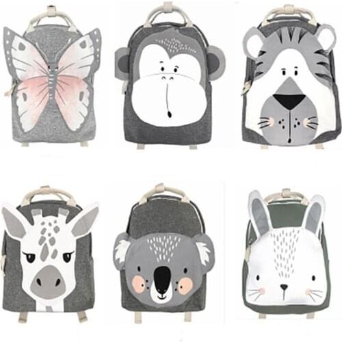 New Children Cartoon Animal School Bag Butterfly Rabbit Kindergarten School Backpack Baby Toy Storage Bags Girls Boys Backpacks