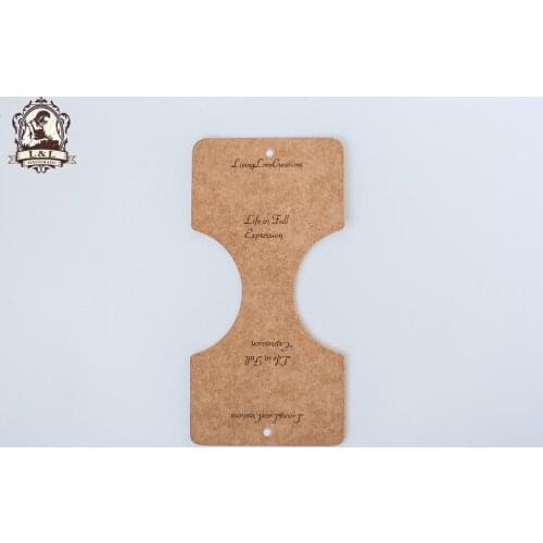 S1-60 Custom Fold Over Necklace Jewelry Display Cards, Fancy cut Custom Labels, Jewelry Display, Personalize Labels