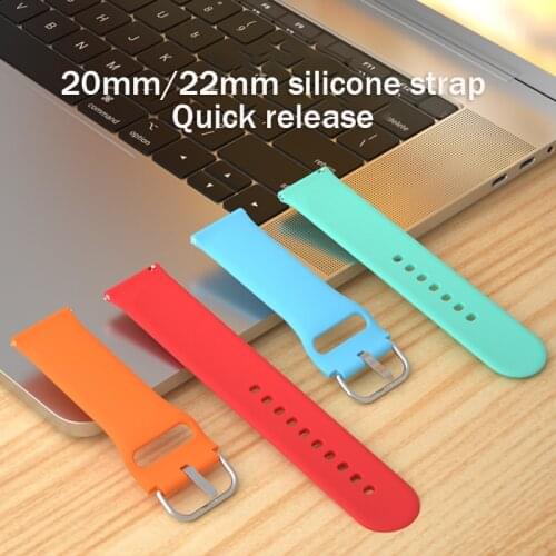 20mm 22mm Silicone band For honor magic watch 2 huawei watch gt 2 pro for samsung galaxy watch samsung gear s3 frontier gear s2