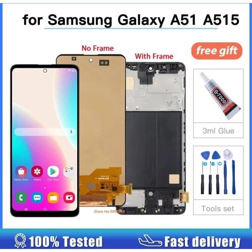 Super Amoled A51 For Samsung Galaxy A51 A515 Lcd Display Touch Screen Digitizer Assembly Parts For Samsung A515 A515FN/DS A515F