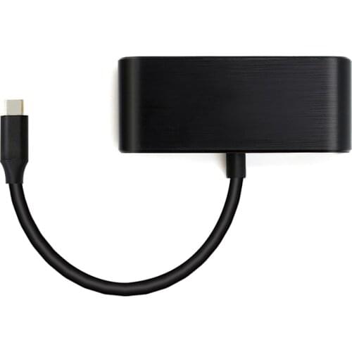 USB 3.1 Type-C to HDMI and VGA 3.5mm Aduio Video Converter Display Extender HD 4K for MACBook Pro