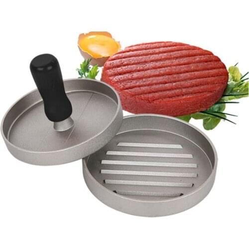 High quality Round Shape Hamburger Press Aluminum Alloy 11 cm Hamburger Meat Beef Grill Burger Press Kitchen Food Mold