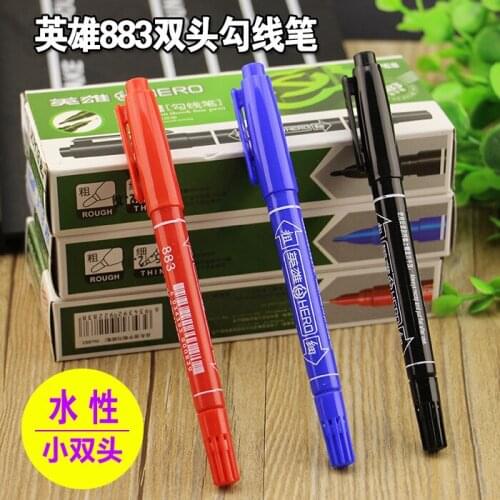 High quality Small Double-headed marker pen Two written lines Mark Oily Optical Disc Glass Ceramic plastic marker