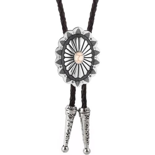 Western cowboy bolo tie 3D line pattern line Western tie mens suit bow tie