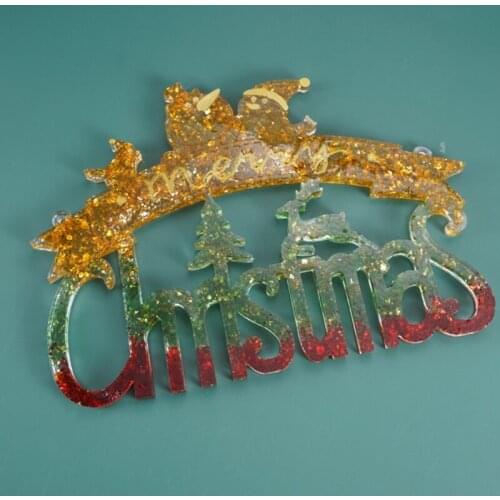 Christmas Snowman Decorations Epoxy Resin Mold Xmas Tree Ornaments Silicone Mold