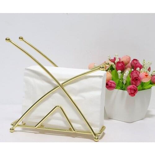 Gold Metal Paper Towel Rack Vertical Napkin Clip Coffee Shop Hotel Board Paper Clip Dining Table Storage Rack Paper Holder