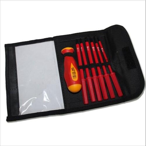 1 Set Insulation Magnetic Screwdrivers Electrician Multifunctional Combination Tools PH1/PH2 SL 3/4/5/6MM Screwdrivers Kits