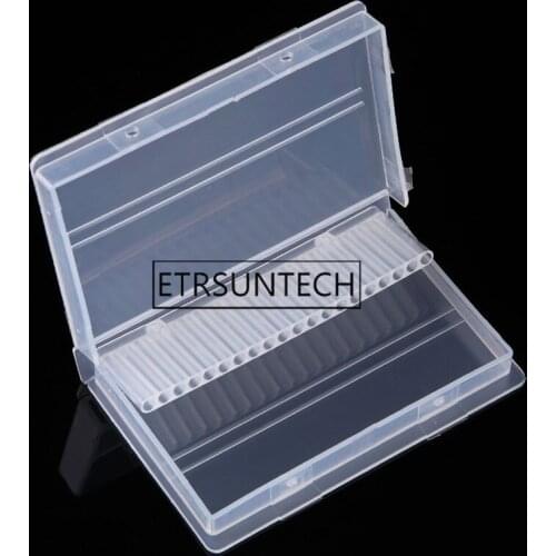 200pcs 20 Slots Storage Box For Nail Drill Bit Files Holder Empty Plastic Container Case Display Organizer