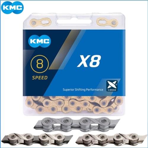 2021 Origin KMC X8 Ti-N Gold Bicycle Chain Mtb Road Bike 8 Speed Chains for Sram/campagnolo Derailleur Systems