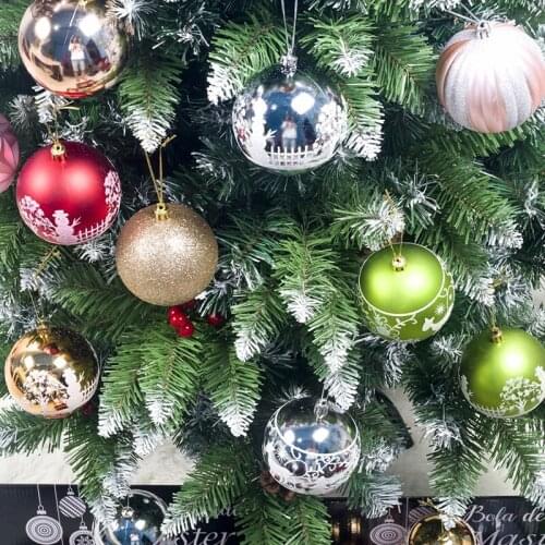 24Pcs/Set 8cm Christmas Tree Decor Ball Bauble Xmas Party Hanging Ball Ornament Decorations for Home Christmas Decorations Gift