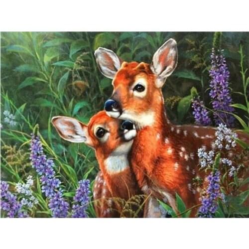 5d lover animals diamond art painting deers mosaic embroidery full picture puzzle stone stickers home decor needlework craft diy