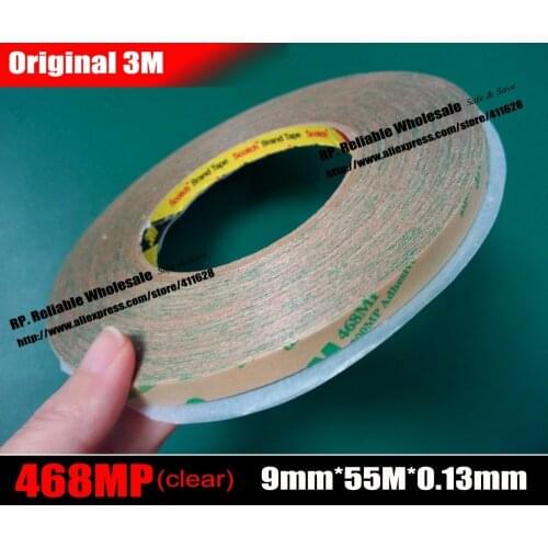 9mm*55M*0.13mm), Original 3M 468MP High Temperature Double Adhesive Tape for Graphic Attachment Membrane Switch Bond