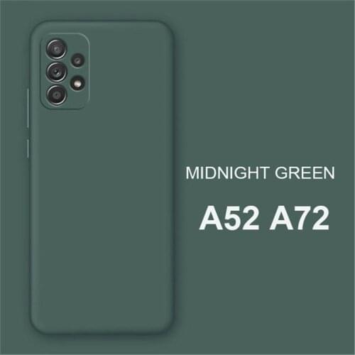 A52 A72 4G 5G A52 A72 Case Liquid Silicone Soft Camera Protector Cover For Samsung Galaxy A52 A72 A 52 A 72 5G 4G