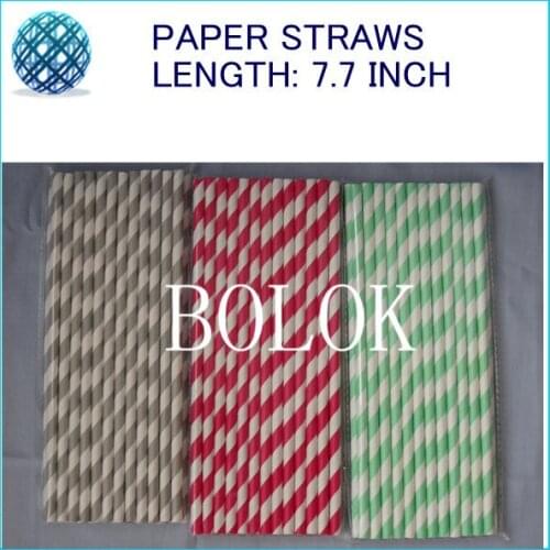 Free Shipping 1600pcs/Lot Birthday Party Decoration Paper Straws Color Stripe Drink Strip Paper Strawsparty Favors For Kids