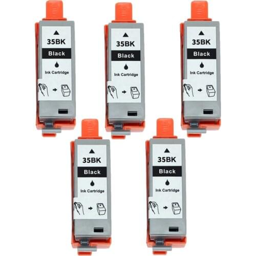 5pcs Black Compatible Ink Cartridges For Canon PGI35 PGI-35 PGI 35 For Canon Pixma IP100B IP100 IP100 mini 260 320 printers