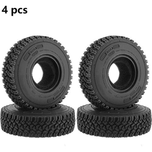 4Pcs 1.55" Soft Rubber Wheel Tires 1.55 Inch Tyre AX-1020 For RC Crawler Car CC01 LC70 LC80 RC Car Parts Accessories