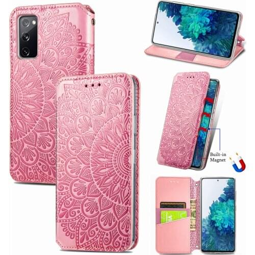 Flip Leather Wallet Phone Case for Samsung Galaxy S20 FE 5G A51 A71 A21S Note 10 Plus Card Slot Holder Kickstand Cover