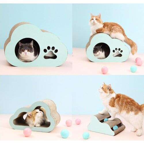 Creative wear-resistant cloud cat claw board grinding claw house cats nest pet supplies cat tunnel cat toys