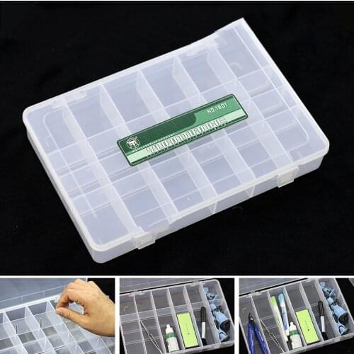 Model Parts Metal Fittings Detachable Toolbox Storage Box 24 Grid