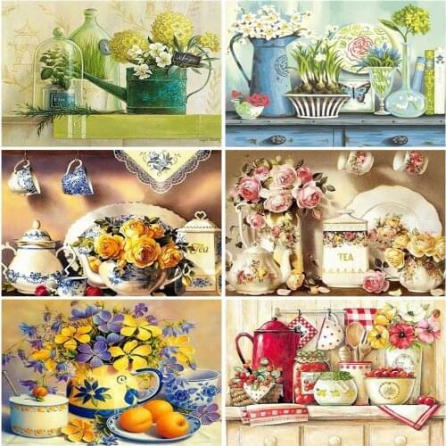 DIY Paint By Number Cup Hand Painted Painting Art Gift Drawing On Canvas Pictures By Numbers Flower Kits Home Decor