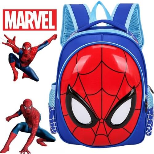Disney Marvel Spiderman Backpacks New School Bag 3D Stereo Children Boys Kindergarten Backpack Kids Children Cute Cartoon Bags