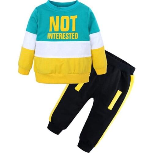 Baby Boys Clothes 2021 Spring Autumn Cartoon Leisure Long Sleeved T-shirts + Pants Newborn Baby boy Clothes Kids Bebes Suits