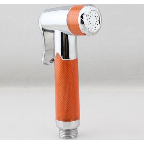 Orange Bathroom ABS Bidet Supercharging Sprayer Shower Head Toilet Handheld Shattaf Flush Washing Gun Car Floor Pet Cleaning