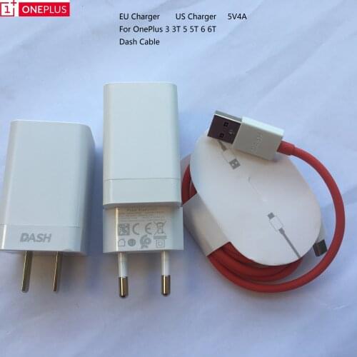 Original Oneplus Dash Charger 5V4A Quick Charger Adapter USB 3.1 Type-C Data Noodle Dash Cable for Oneplus 3/3T/5/5T/6 Adaptor