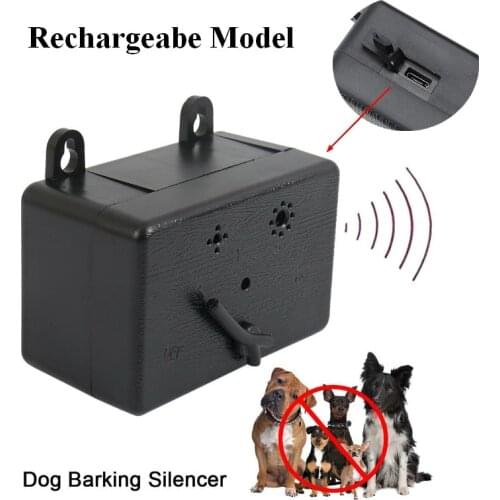 Rechargeable Ultrasonic Barking Device Dog Repeller Outdoor Bark Control Sonic Deterrents Silencer Tools Dog Training Devices