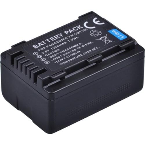 Rechargeable Lithium-ion Battery Pack for Panasonic VW-VBT190, VW-VBT190E, VW-VBT190EA, VW-VBT190E-K, VW-VBT380