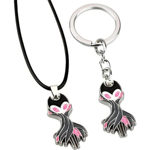 Hollow Knight Metal Keychain Cartoon Octopus Chaveiro Llaveros Pendant Necklace Keyring