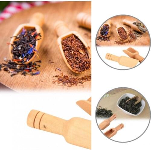 Wide Application 30Pcs High Quality Mini Wooden Scoops Bath Salt Spoon Lightweight Mini Bamboo Spoons Portable for Kitchen