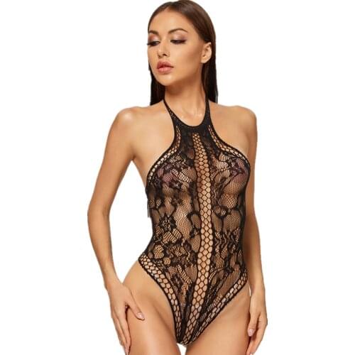 Sexy See Through High Cut Bodysuit Fetish Swimsuit Transparent Sheer Polyamide Erotic Lingerie Women Wetlook Underwear BodySuits