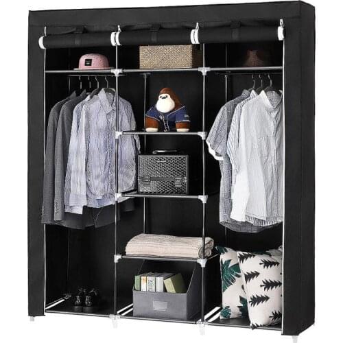 Wardrobe Bedroom Folding Clothing Storage Cabinet Dustproof Moistureproof Non-woven Cloth Closet Storage Furniture HWC
