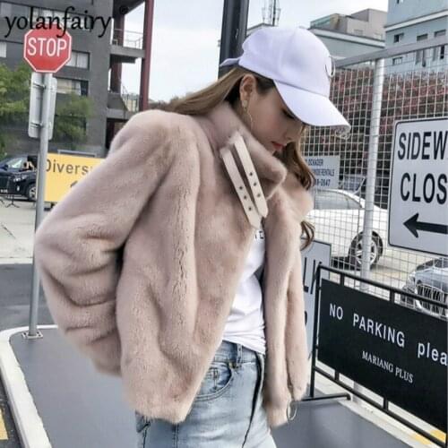 Real Fur Coat Women 100% Mink Fur Coat Women Fashion Warm Jackets and Coats Winter Coat Women Abrigos Mujer Invierno 2020 YY855