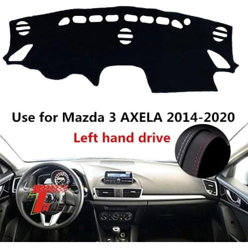 TAIJS Factory Anti UV Classic Leather Car Dashboard Cover For Mazda 3 AXELA 2014 2015 2016 2017 2018 2019 2020 Left hand drive