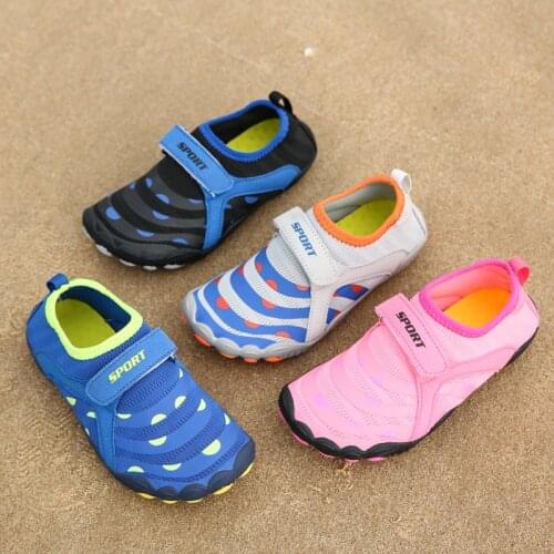Children Quick-Dry Upstream Non Slip Wading Shoes Elastic Breathable Water Shoes Outdoor Wearproof Beach Swimming Sneakers