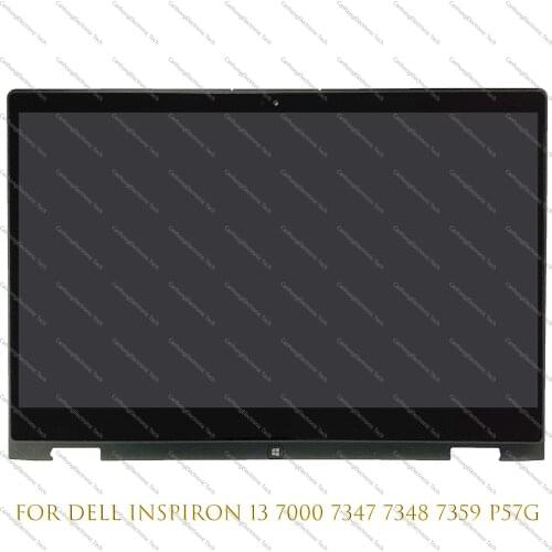 13.3" FHD HD For Dell Inspiron 13 7000 7347 7348 7359 P57G LCD Touch Screen Digitizer Replacement Assembly With Frame