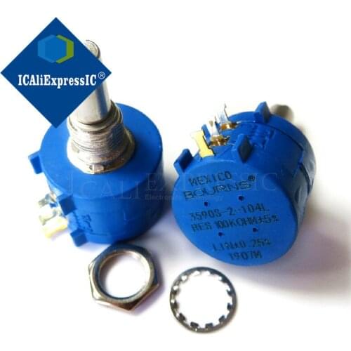 1PCS 3590S-2-104L 3590S 100K ohm 3590S-2-104 3590S-104 Precision Multiturn Potentiometer 10 Ring Adjustable Resistor In Stock