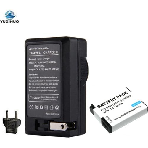 1350mAh DMW-BCM13E DMW-BCM13 Battery + AC Charger for Panasonic Lumix DMC ZS40 TZ60 ZS45 TZ57 ZS50 TZ70 ZS27 TZ37 TZ41 ZS30 TZ40
