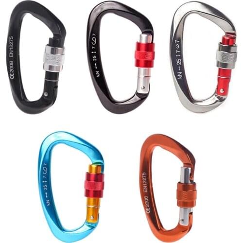 25kN Carabiner Buckle Aluminum Alloy Hook Climbing Camping Outdoor Survival Tool N0PC