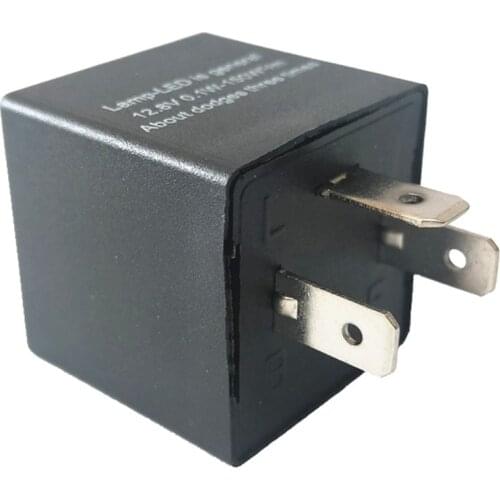3pins Car Motorcycle LED Flasher Relay 12V Universal Electronic Adjustable Freauency LED Turn Signal Light Blinker Flasher Relay
