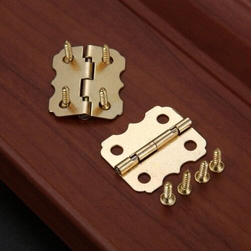 30Pcs 25mm Antique Gold Box Hinge Cabinet Door Hinge 4 Holes Butterfly Antique For Vintage Hinge Cabinet Bin Wardrobe Hardware