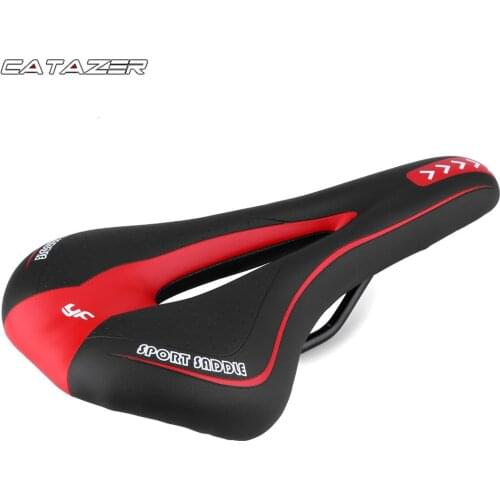 Shock Absorbing Hollow Bicycle Saddle MTB Road Bike Cycling Skid-proof Saddle Seat Silica Gel Cushion Seat Leather Front Seat
