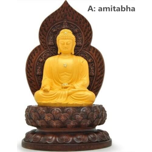 Resin amida Buddha shakyamuni Buddha medicine guru Buddha handicraft Buddha house sitting room TV ark porch decoration temple
