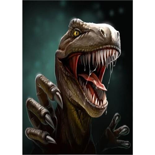 Cannibalistic Mouth Giant Tyrannosaurus Rex Animal Diamond Painting 5D DIY Home Decor Picture Embroidery Cross Stitch FC645