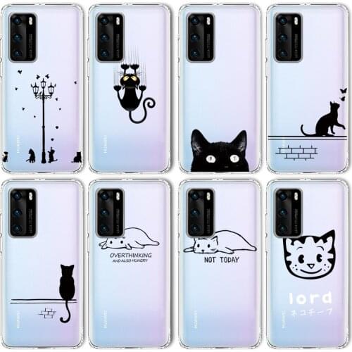 Vogue Cat Art Capa Case for Huawei P40 P30 P20 Mate 40 30 20 Case for Honor 10i 8X 10 9X 30 20 Nova 5T Lite Pro P Smart 2021 TPU