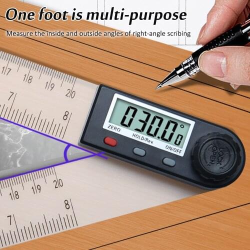 0-200mm Digital Protractor Angle Ruler Angle Finder Inclinometer Goniometer Electronic Gauge Measurment Scale Carpenter Tools