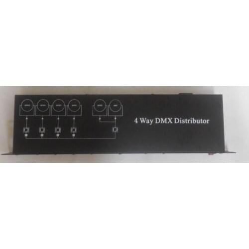 Cheap price 4 ways dmx signal distributor dmx512 signal amplifier splitter stage light controller for moving head dj eqipment
